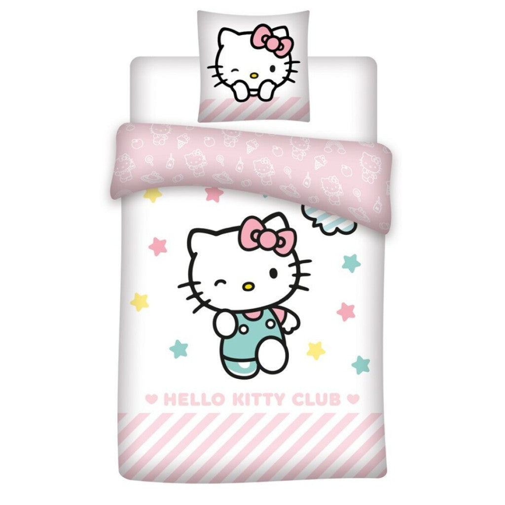 Komplet posteljnine Hello Kitty Stars 140cm—200cm, 65x65 cm
