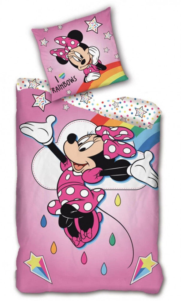 Otroška posteljnina Disney Minnie Rainbows