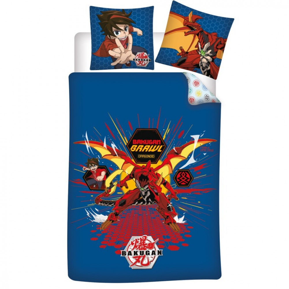 Komplet posteljnine Bakugan Dragon Battle 140cm—200cm, 63cm—63 cm mikrovlaken