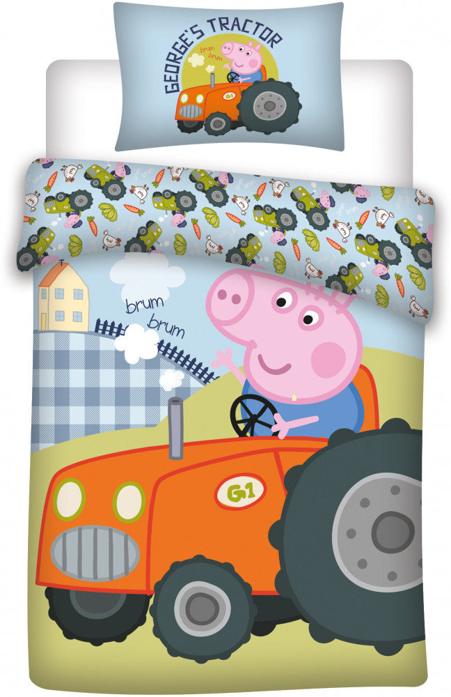 Peppa Pig George's Tractor otroška posteljnina 100cm—135cm, 40cm—60 cm