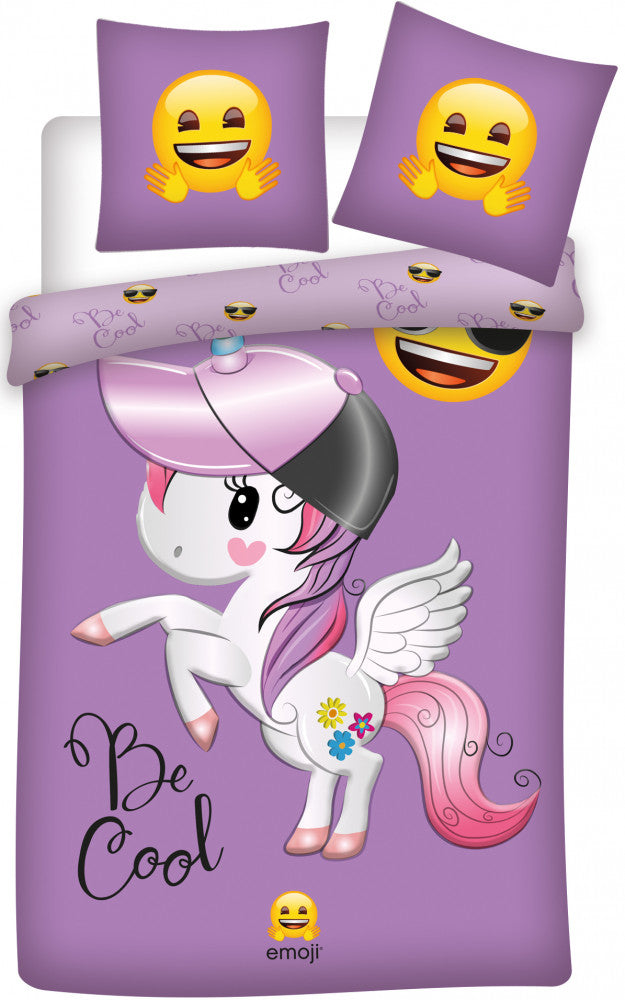 Otroška posteljnina Emoji Unicorn