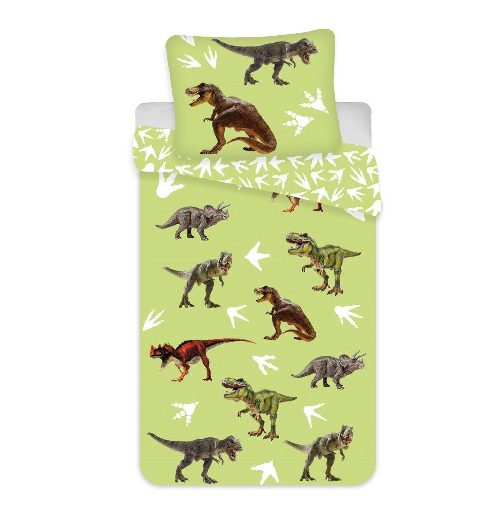 Komplet otroške posteljnine Dinosaur Green 100cm—135cm, 40cm—60 cm