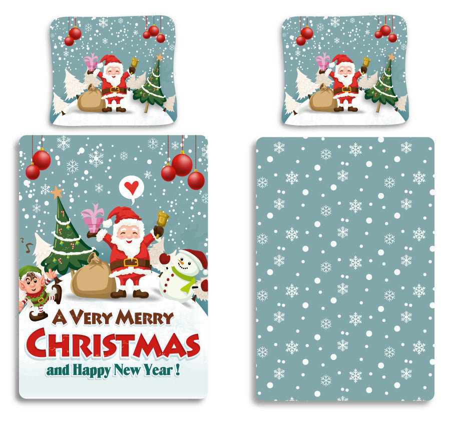 Komplet posteljnine Christmas Snowing 140cm—200cm, 70cm—90 cm
