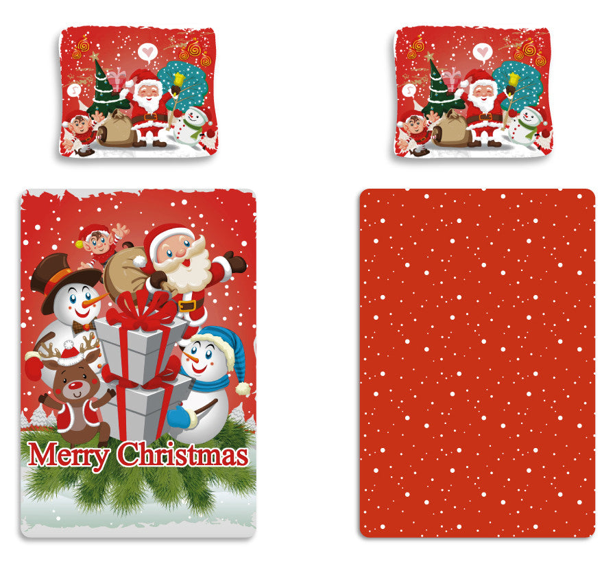 Christmas Merry Christmas, prevleka za odejo 140cm—200cm, 70cm—90 cm