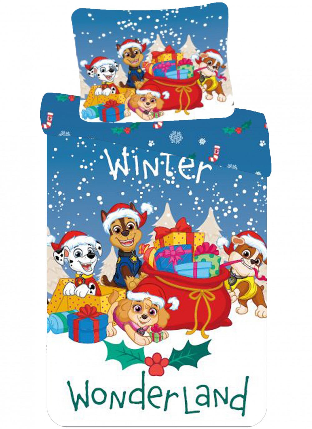 Otroška posteljnina Paw Patrol Holiday Christmas