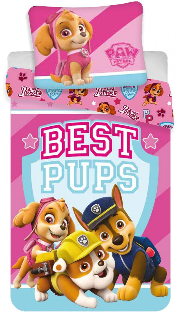 Prevleka za otroško posteljnino Paw Patrol Best Pups 100cm—135cm, 40cm—60 cm