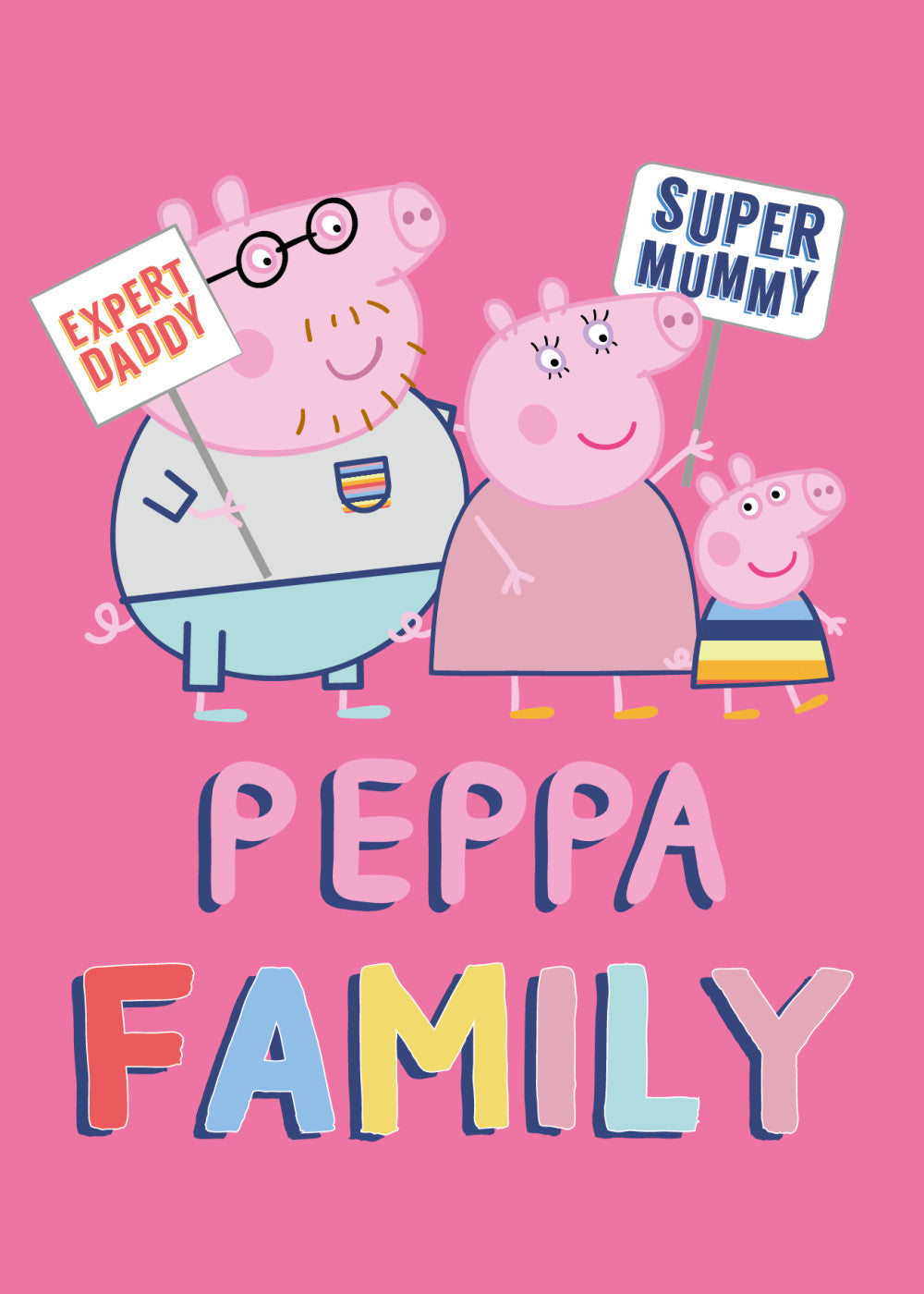 Odeja Peppa Pig Family Pink