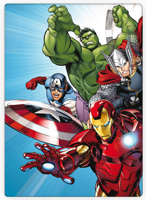 Odeja Avengers Light Blue