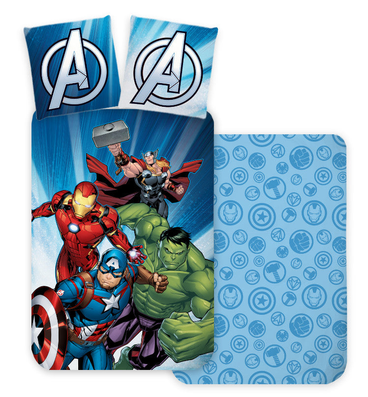 Otroška posteljnina Avengers Power Strike 100cm—135 cm, 40cm—60 cm