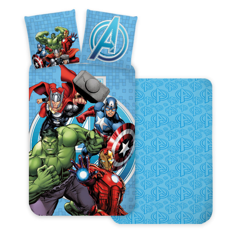 Otroška posteljnina Avengers modra