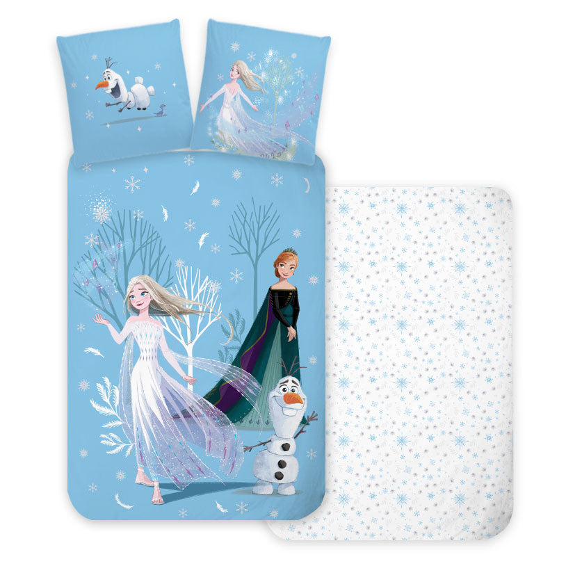 Disney Frozen Snowing Day otroška prevleka za posteljnino 100cm—135 cm, 40cm—60 cm