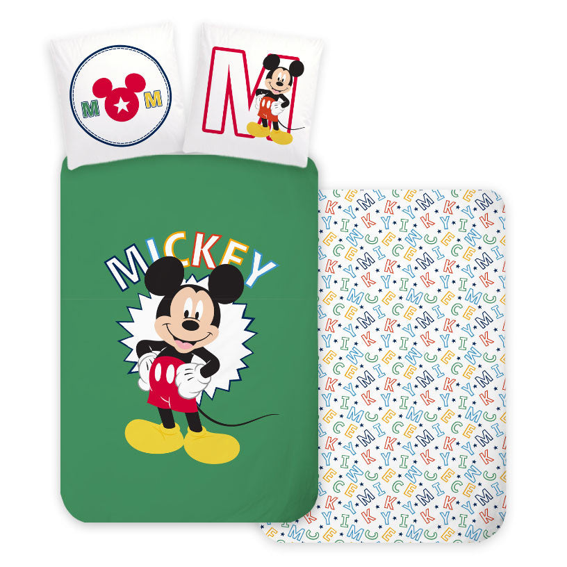 Prevleka za otroško posteljnino Disney Mickey Letters 100cm—135 cm, 40cm—60 cm