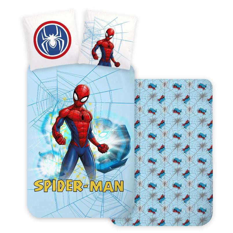 Komplet otroške posteljnine Spiderman Light Blue 100cm—135 cm, 40cm—60 cm