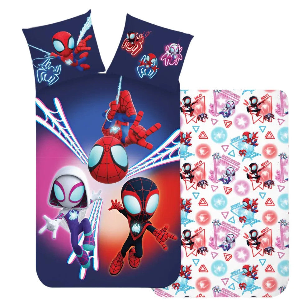 Spiderman Spidey Dark otroška prevleka za odejo 100cm—135 cm, 40cm—60 cm