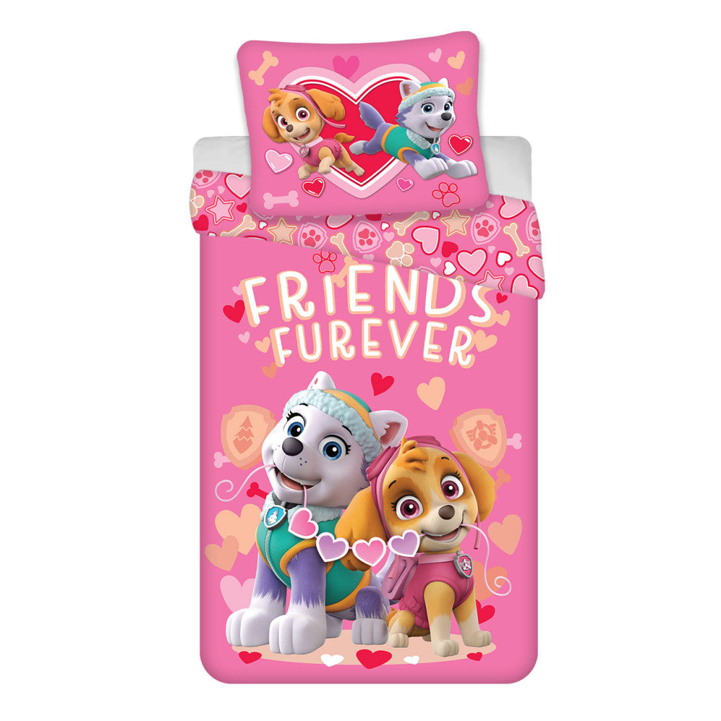 Prevleka za otroško posteljnino Paw Patrol Friends Furever 100cm—135cm, 40cm—60 cm
