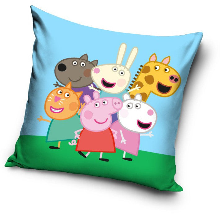 Prevleka za vzglavnik Peppa Pig Friends 40x40 cm Velvet