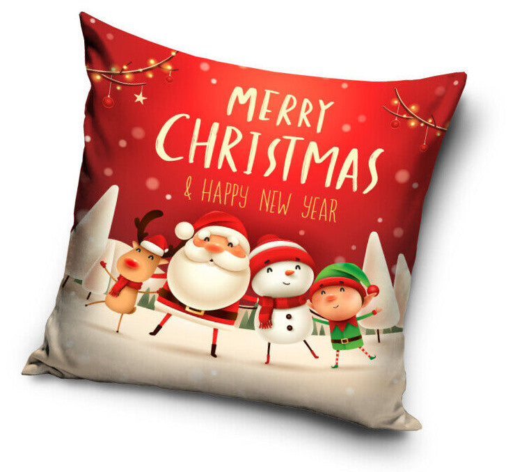 Prevleka za vzglavnik Merry Christmas rdeča