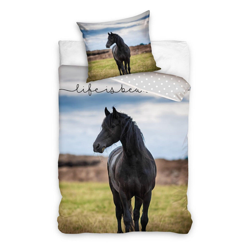 Otroška posteljnina Animals Black Horse