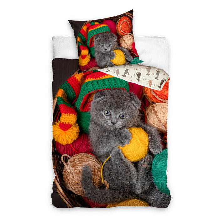 Otroška posteljnina Animals Yarn Cat