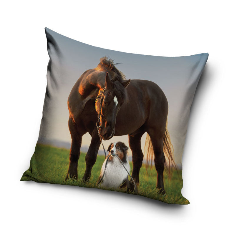 Prevleka za vzglavnik Horses Sunset Companions