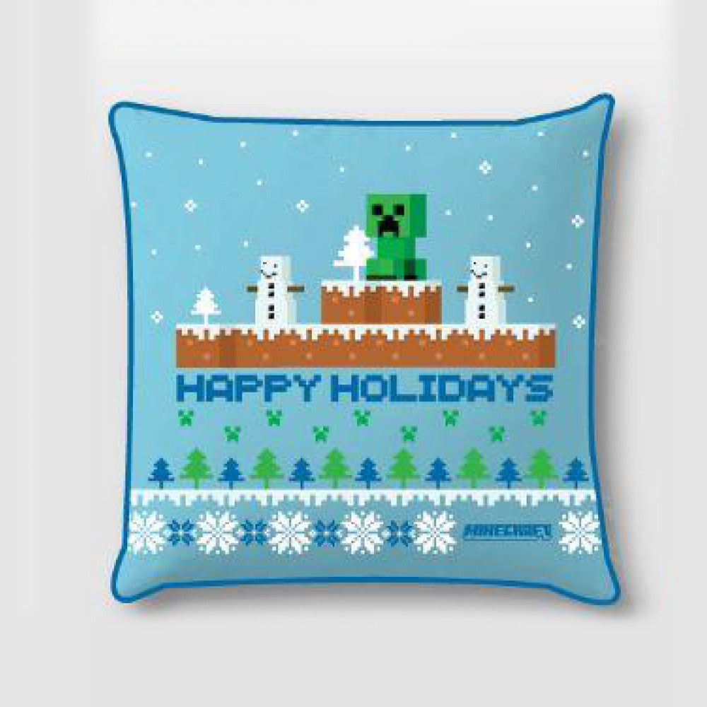 Minecraft Happy Holidays božična prevleka za vzglavnik 40x40 cm žamet