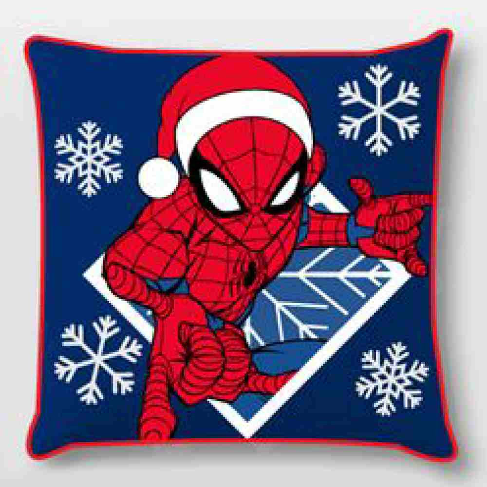 Božična okrasna prevleka za vzglavnik Spiderman Snowflakes 40x40 cm žamet