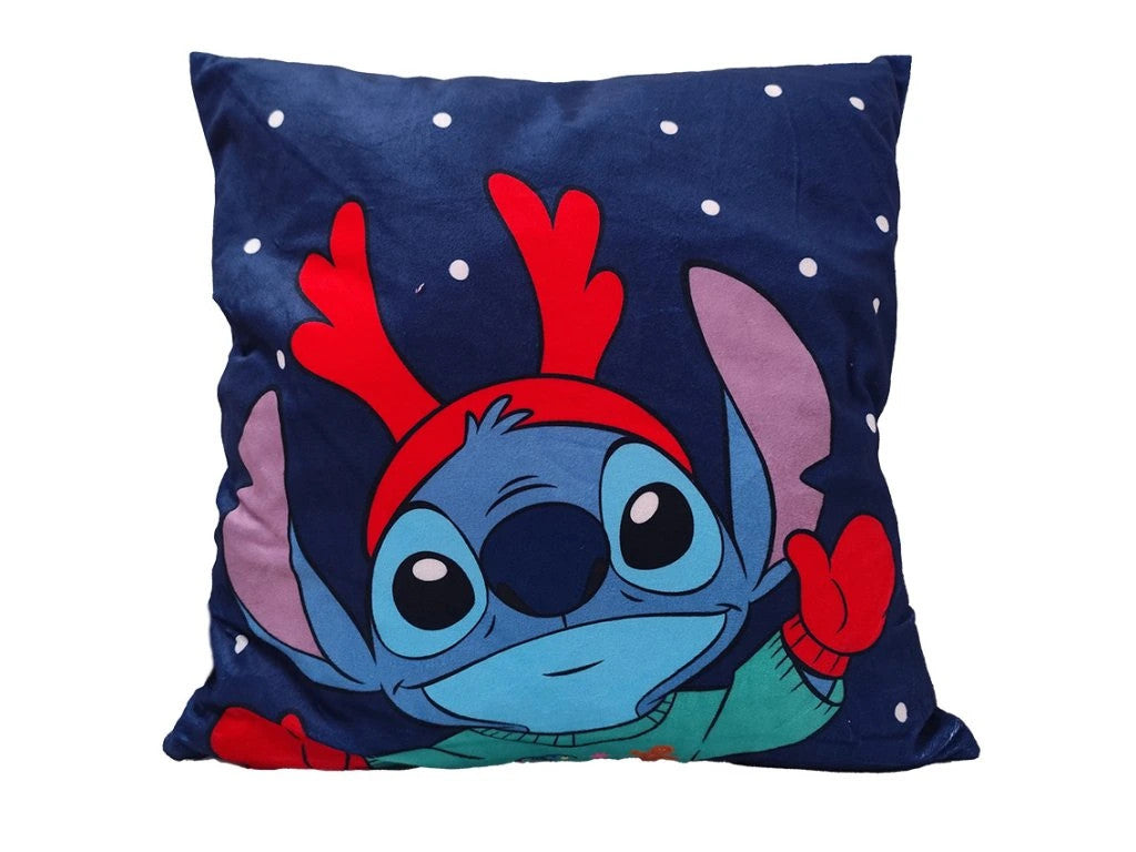 Božična prevleka za vzglavnik Disney Lilo and Stitch Antler 40x40 cm žamet