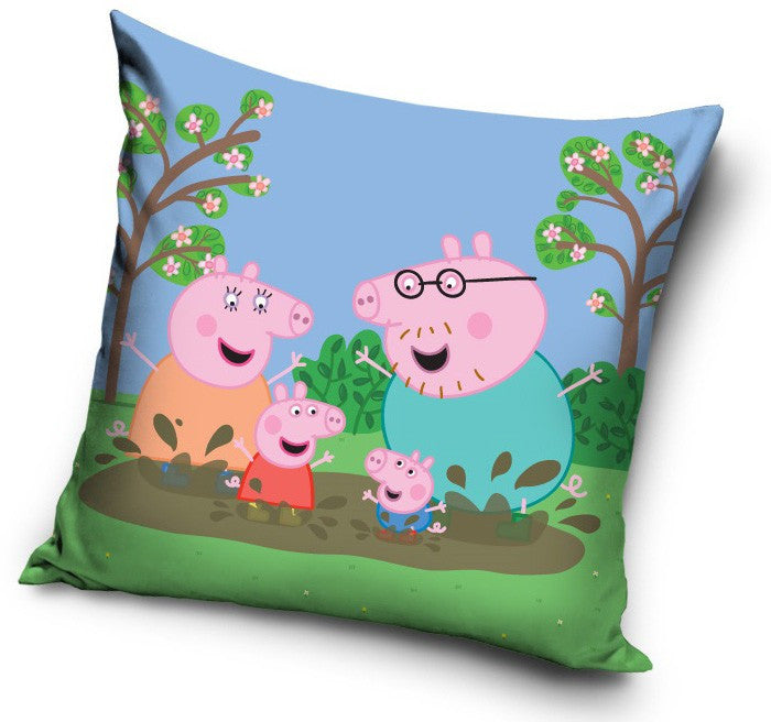 Žametna prevleka za vzglavnik Peppa Pig Mud 40x40 cm