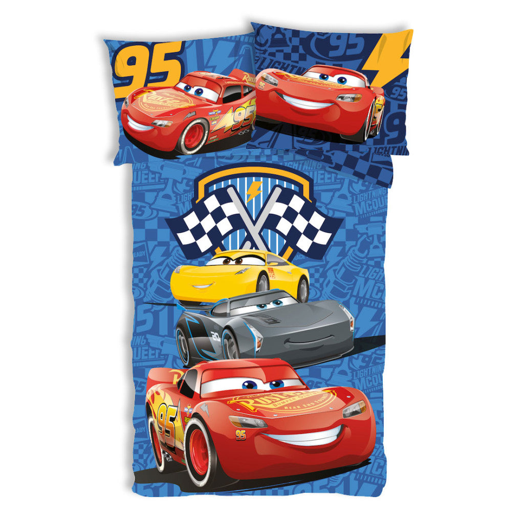 Komplet otroške posteljnine Disney Cars Track Stars 100cm—135 cm, 40cm—60 cm