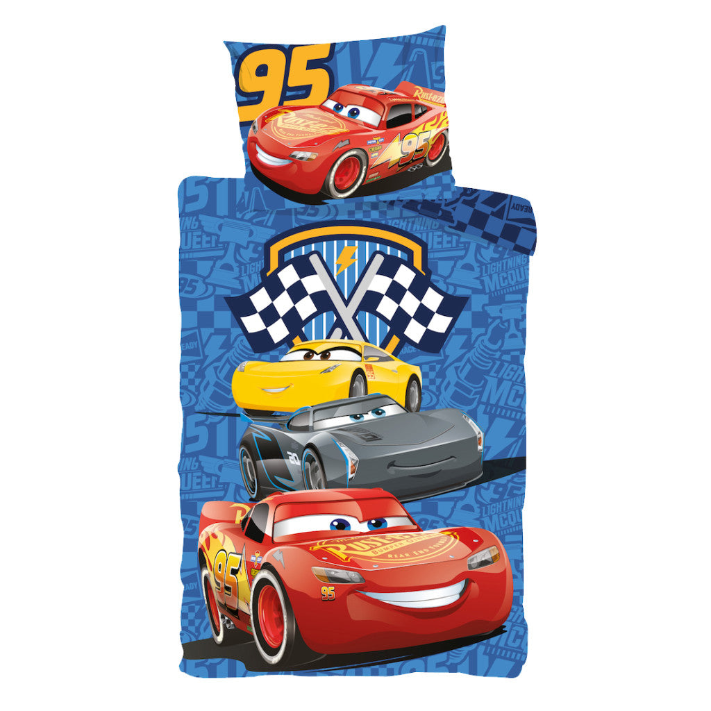 Komplet otroške posteljnine Disney Cars Track Stars 100cm—135 cm, 40cm—60 cm