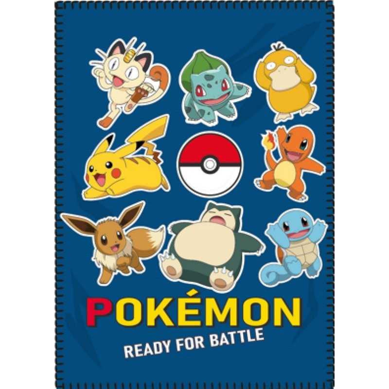 Odeja Pokémon Ready for Battle modra