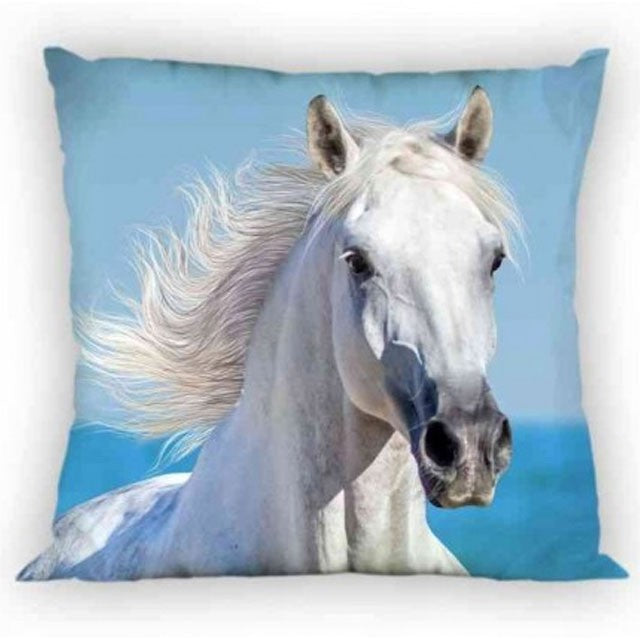 Prevleka za vzglavnik Horses bela