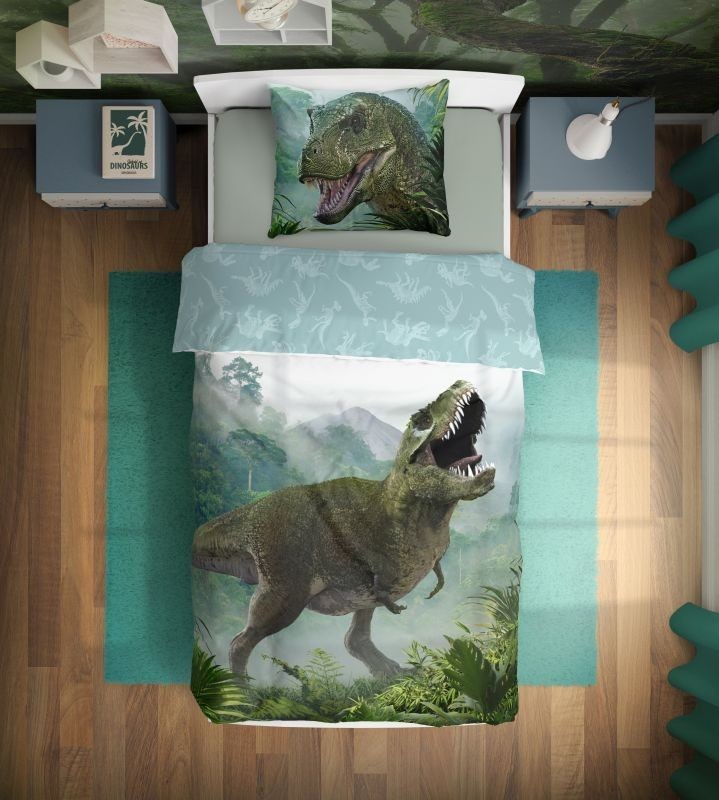 Otroška posteljnina Dinosaur T-Rex Forest