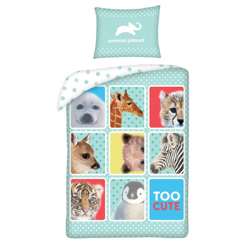 Komplet posteljnine Animal Planet Too Cute 140cm—200cm, 70cm—90 cm