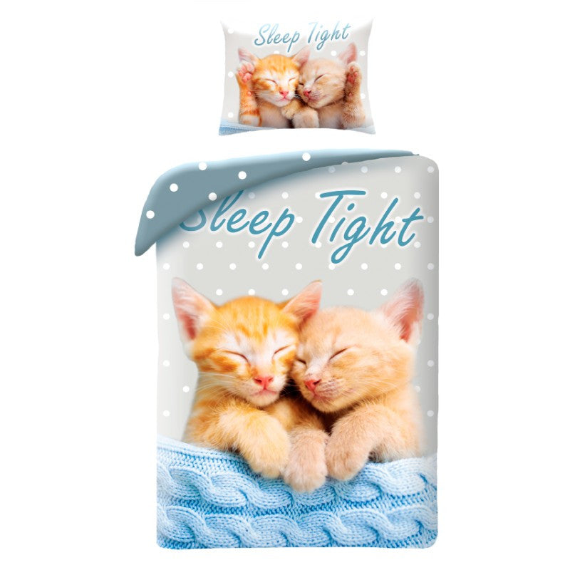 Komplet posteljnine Animals Sleep Tight Cat 140cm—200cm, 70cm—90 cm