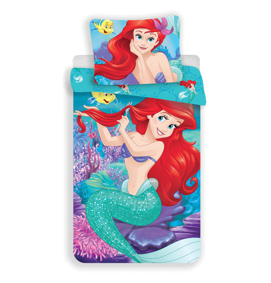 Komplet posteljnine Disney Princess Ariel 140cm—200cm, 70cm—90 cm