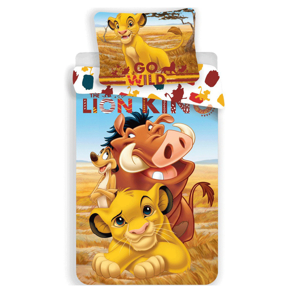 Komplet posteljnine Disney The Lion King Pride Lands Trio 140x200cm, 70x90 cm