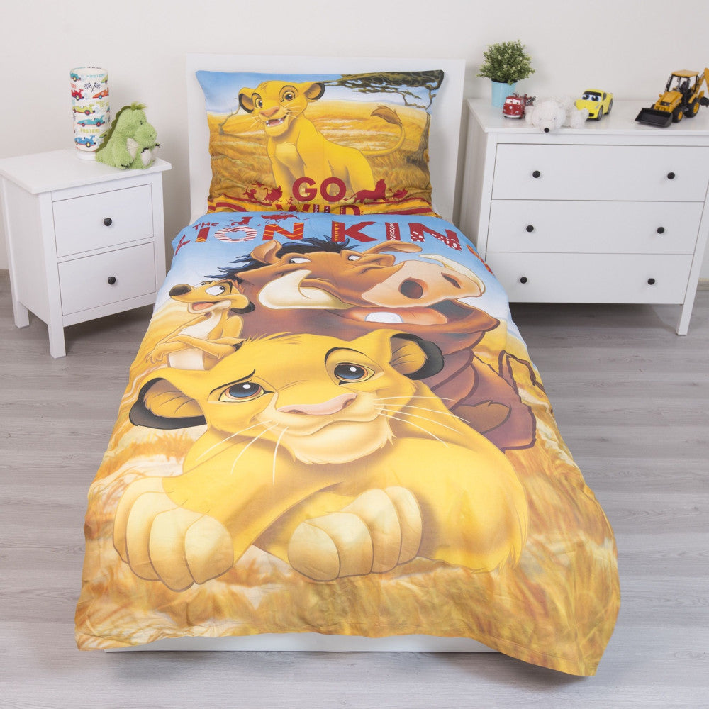 Komplet posteljnine Disney The Lion King Pride Lands Trio 140x200cm, 70x90 cm