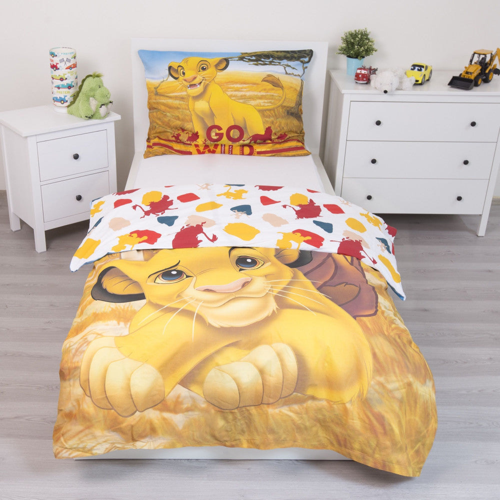 Komplet posteljnine Disney The Lion King Pride Lands Trio 140x200cm, 70x90 cm