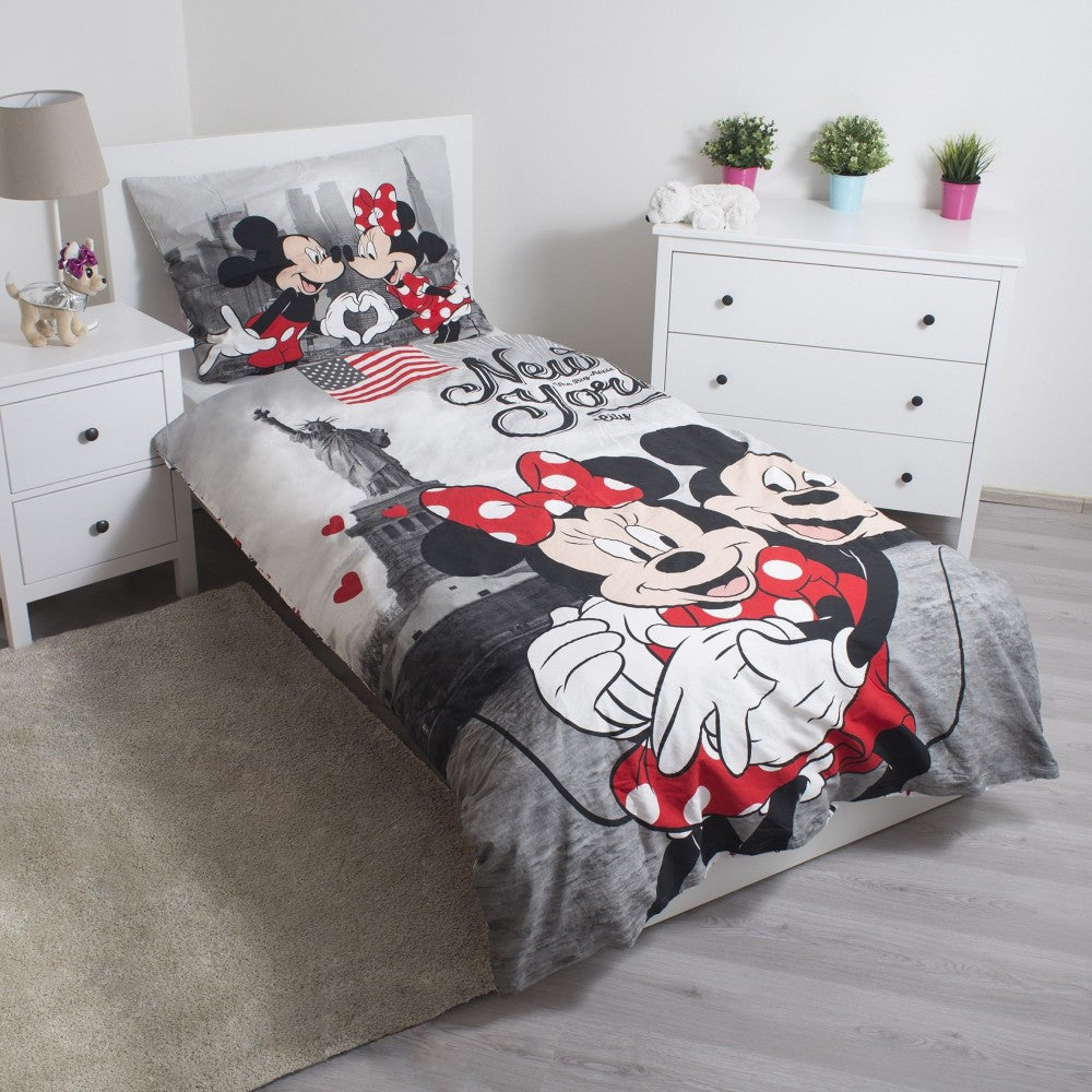 Otroška posteljnina Disney Mickey Minnie New York