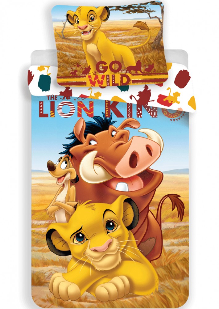 Komplet otroške posteljnine Disney The Lion King Pride Lands Trio 100cm—135 cm, 40cm—60 cm