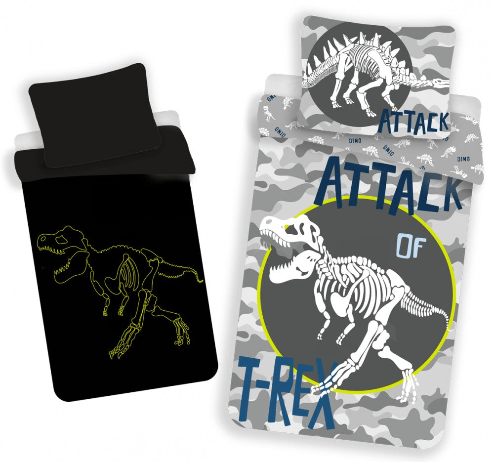 Otroška posteljnina Glow in the dark Dinozaver