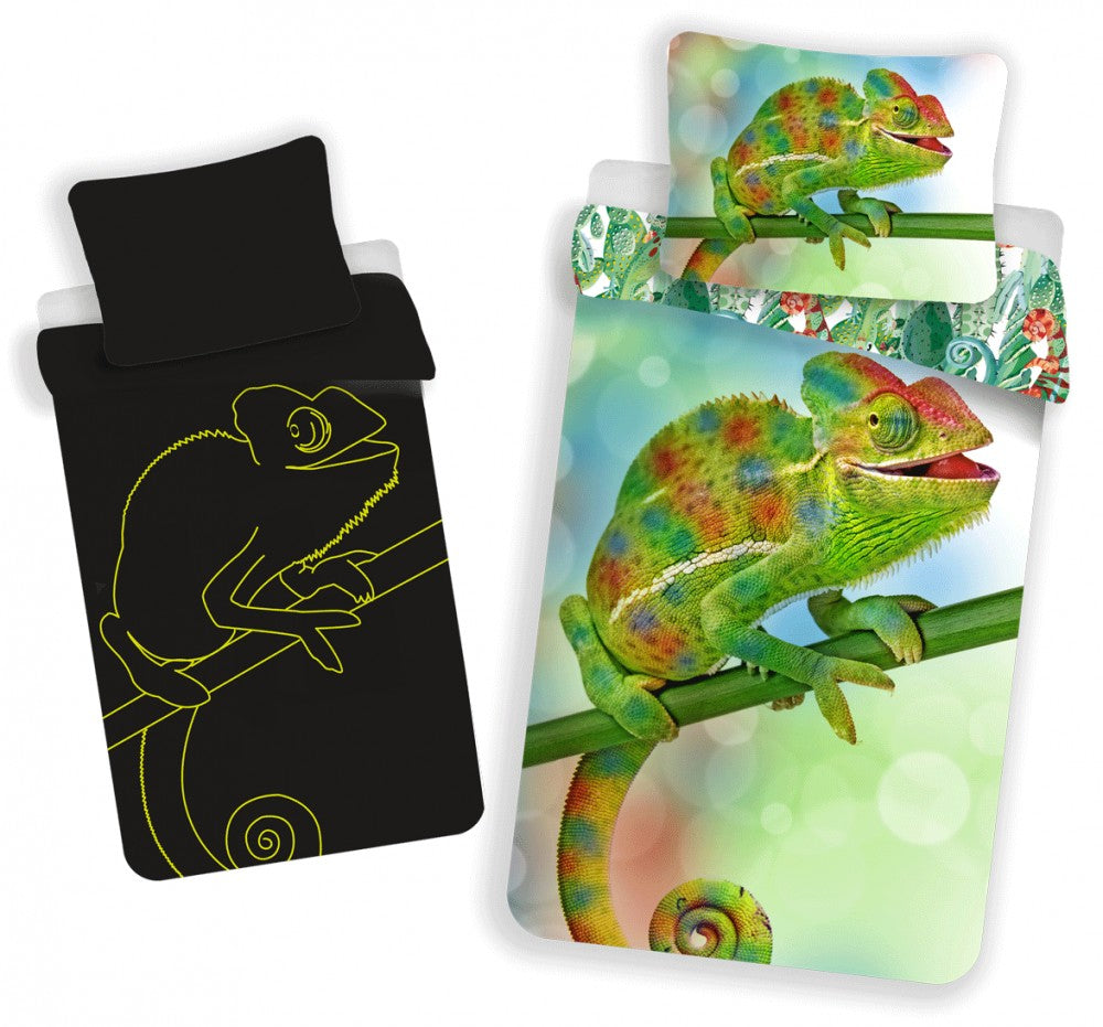 Otroška posteljnina Glow in the dark Animals Chameleon