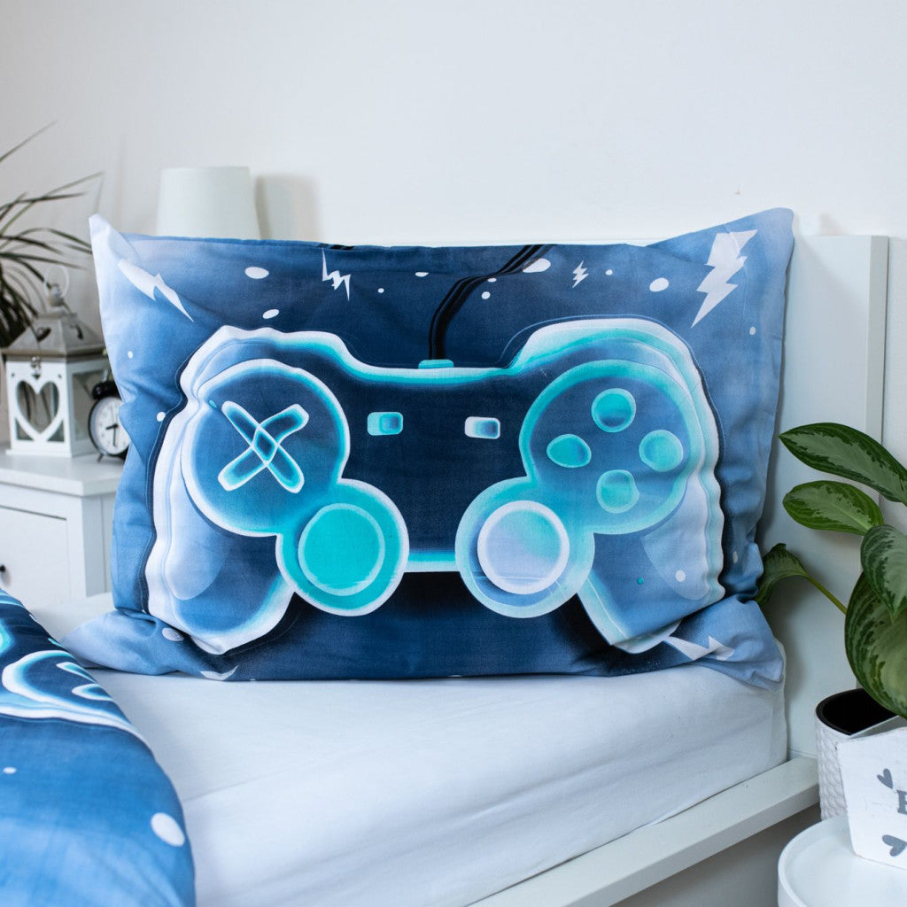 Komplet posteljnine Gamer Game Over 140cm—200cm, 70cm—90 cm