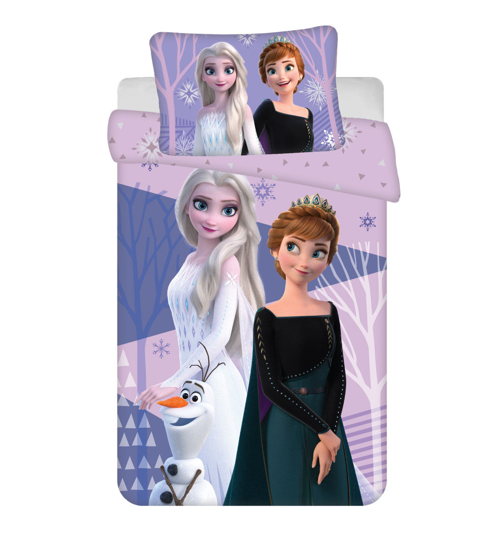Komplet otroške posteljnine Disney Frozen Purple 100x135 cm, 40x60 cm