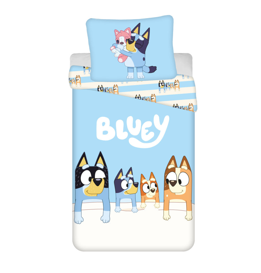 Komplet posteljnine Bluey Family 140cm—200cm, 70x90 cm