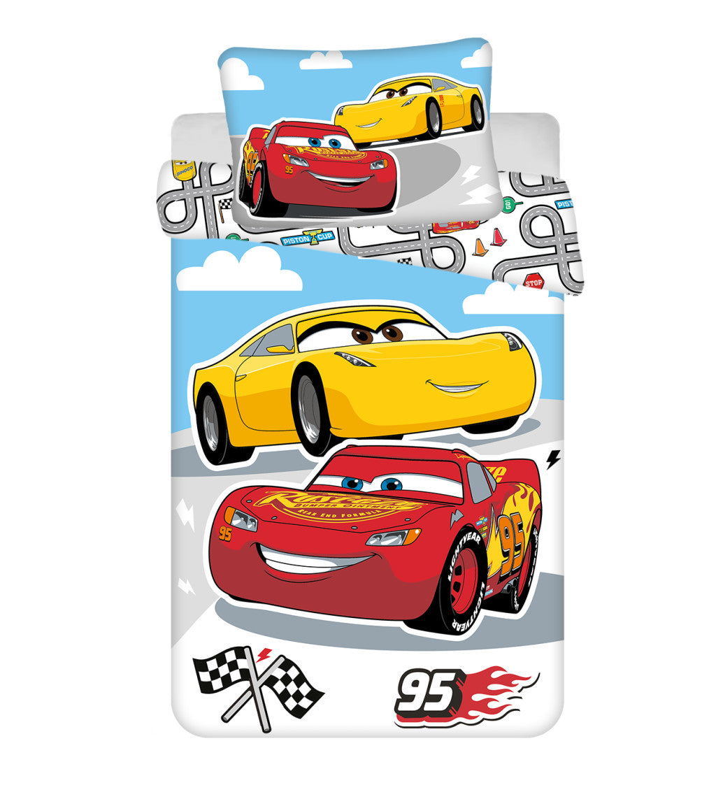 Prevleka za otroško posteljnino Disney Cars Road 100cm—135cm, 40cm—60 cm