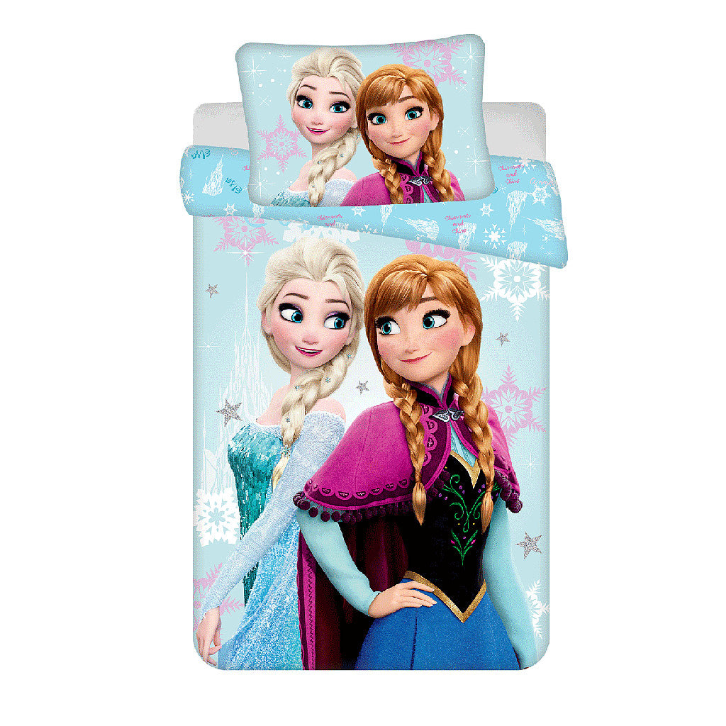 Disney Frozen Light Blue otroška posteljnina 100cm—135 cm, 40cm—60 cm
