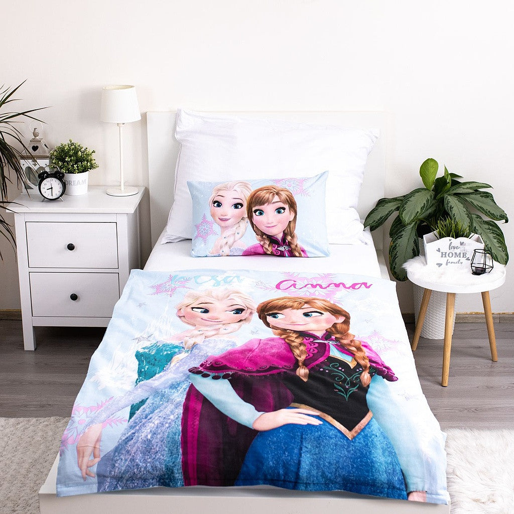 Disney Frozen Light Blue otroška posteljnina 100cm—135 cm, 40cm—60 cm