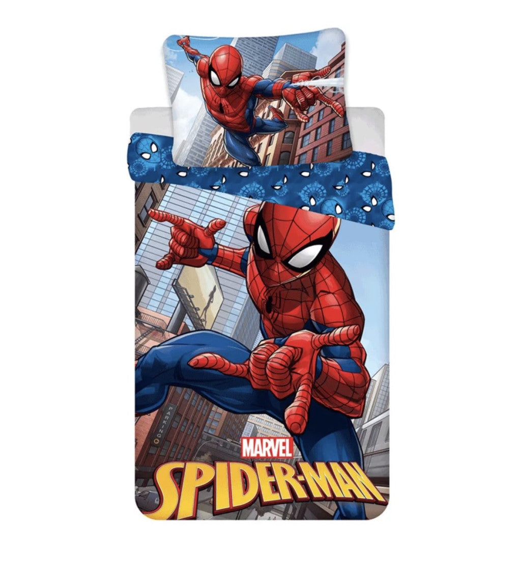 Komplet otroške posteljnine Spiderman Blue 100cm—135 cm, 40cm—60 cm